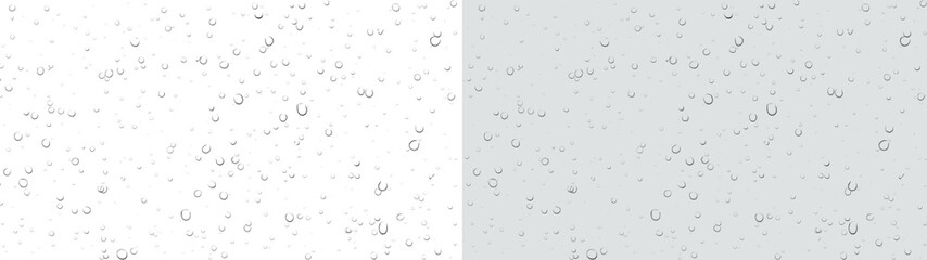 Obraz premium Rainwater drops rainy window streak reflection dense overlay transparent background