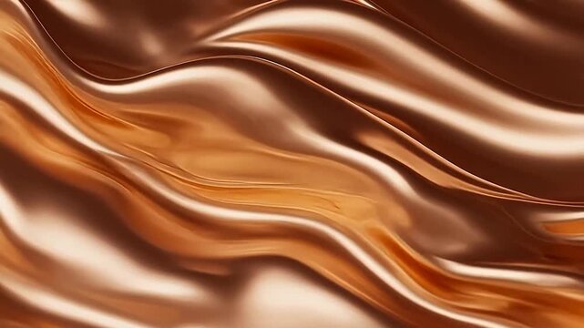 Flowing metallic waves in deep brown