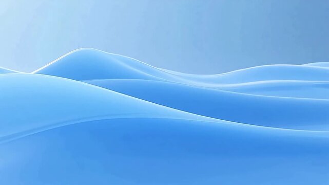 Flowing wavy curves on light blue background