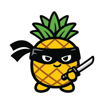 pineapple in a mask