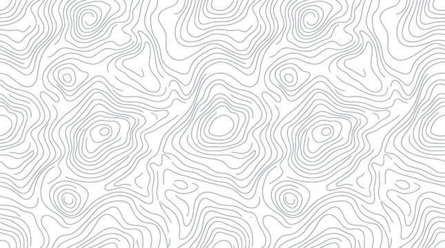 Abstract Topographic Map Contour Lines Seamless Background for Geography and Cartography Design