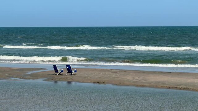 Relaxing beach ocean scene summer landscape