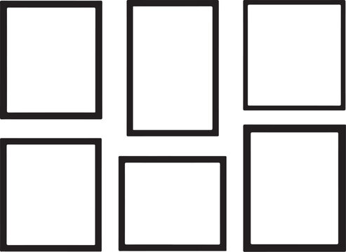Black line geometric shapes, square, rectangle, abstract