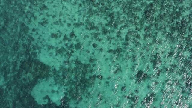 Aerial View of Turquoise Water and Coral at Boracay Puka Shell Beach P