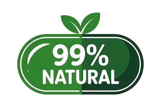 99 Natural Leaves Certification Badge High Resolution Picture