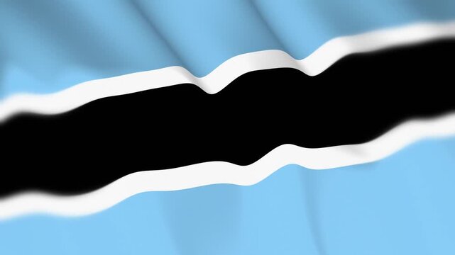 Botswana Flag Seamless Loop 4k 60fps Animation
