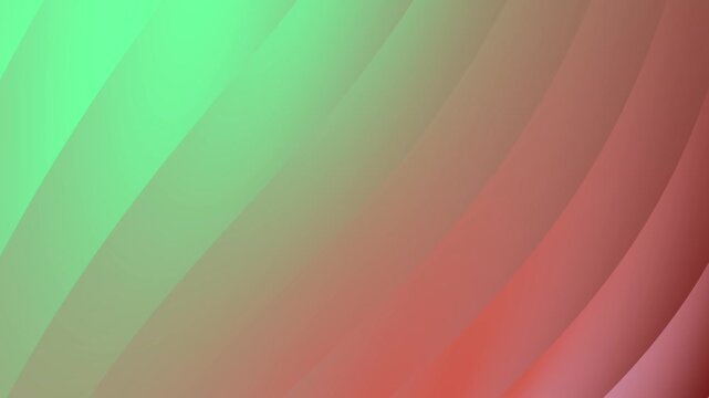 Abstract Gradient Background With Curved Green and Coral Bands for Modern Design