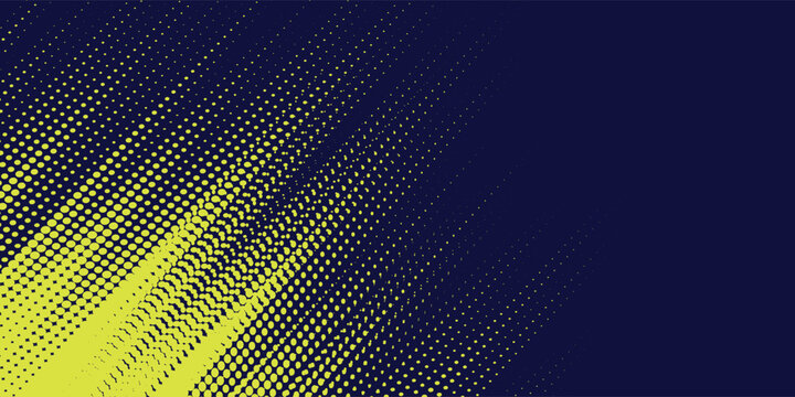 Yellow and blue backdrop with dot halftone pattern element. Abstract brush grunge background. retro comic concept for your graphic design, banner or poster