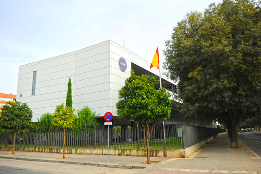 Agencia Espacial Espa&ntilde;ola AEE del Ministerio de Ciencia, Innovaci&oacute;n y Universidades en el Edificio Crea del barrio de San Jer&oacute;nimo en Sevilla, Andaluc&iacute;a, Espa&ntilde;a.