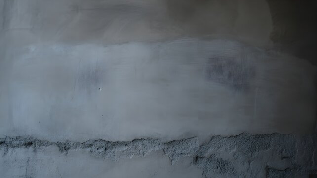 Textured grey concrete wall with rough patches and plaster residue