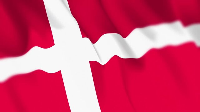 Denmark Flag Seamless Loop 4k 60fps Animation