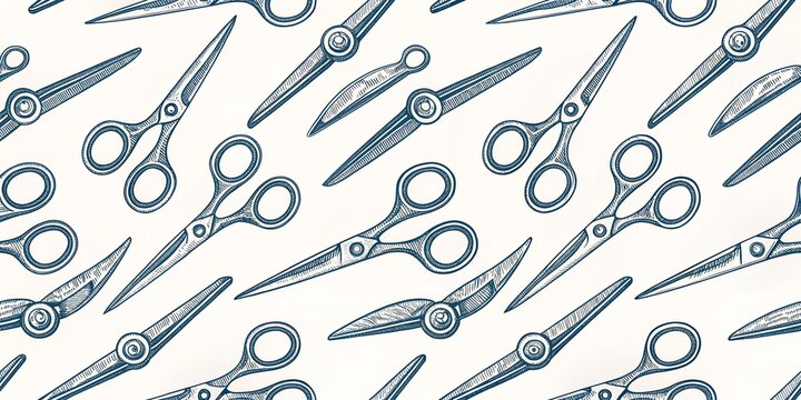 seamless pattern with scissors