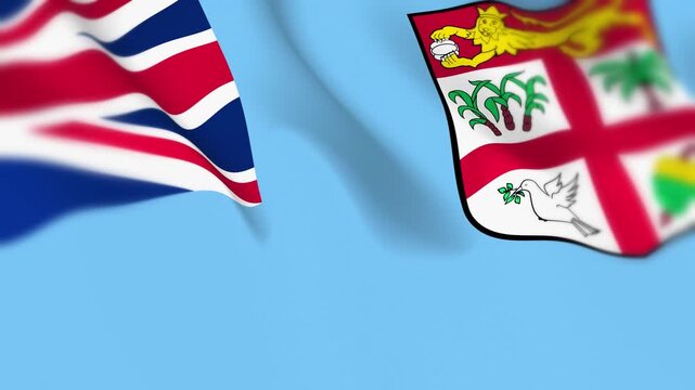 Fiji Flag Seamless Loop 4k 60fps Animation