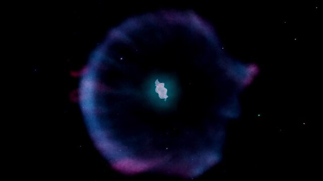 Cat's Eye Nebula (NGC 6543) - Complex Concentric Rings Orbit 4K 60fps