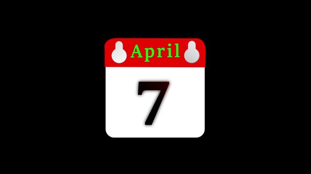april 7 calendar date page reveal