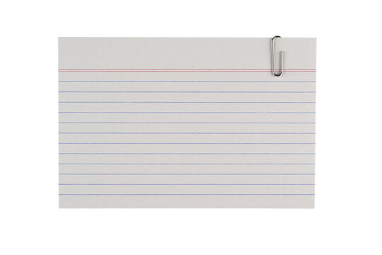 Tarjeta para anotaciones y archivo de cartulina con rayas con cun clip de acero, recurso gr&aacute;fico