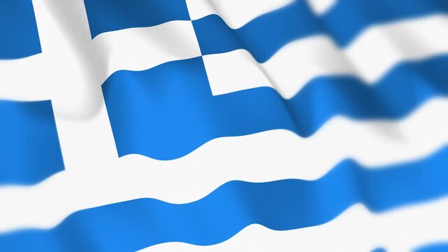 Greece Flag Seamless Loop 4k 60fps Animation