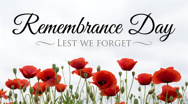 Remembrance day lest we forget poppy tribute