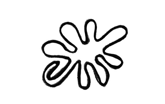 Ink Splat Doodle Vector &mdash; Abstract Blob Splash Line Art