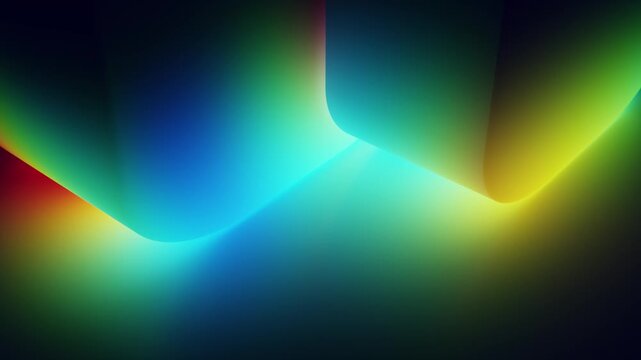 RGB gradient geometric background with curved spectrum seamless loop