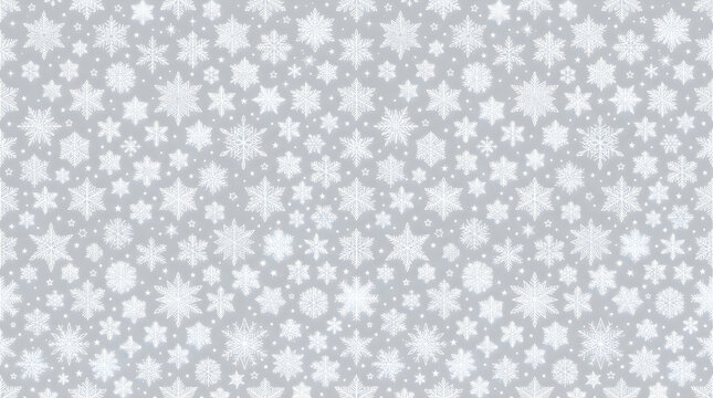 Seamless pattern with cute pixel art snowflakes for winter holidays and christmas decoration