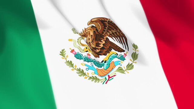 Mexico Flag Seamless Loop 4k 60fps Animation