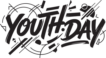 International Youth Day typography t-shirt design © Syed Radif