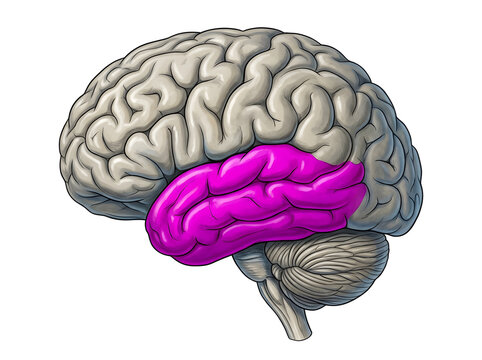 Highlighted human brain with amygdala emphasized