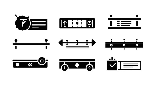 UI and UX interface element icons for dashboard navigation.