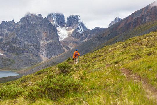 Hike in tundra