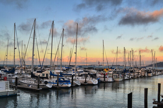 Marina at sunset - San Francisco CA 