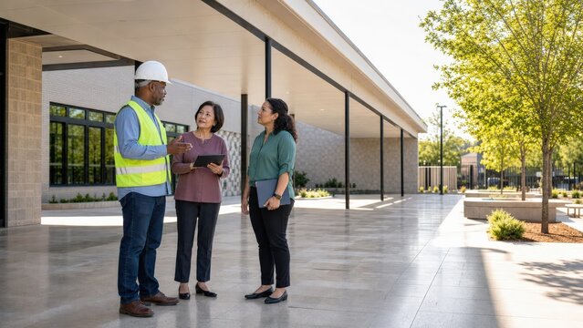 Community Team Reviews Heat Reflective Pavement