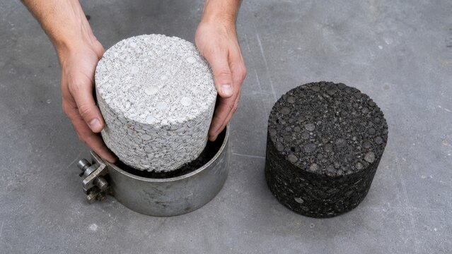 Heat Reflective Pavement Core Quality Test With Bare Hands