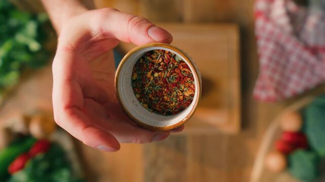 Chimichurri sauce, green argentinian pesto style sauce spices, beef topping marinade, parsley and garlic sauce close up.