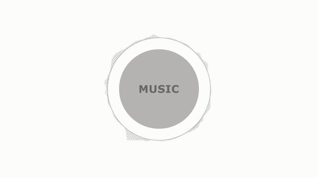 Create a seamless looping round audio spectrum animation with a circular equalizer surrounding a glowing center.