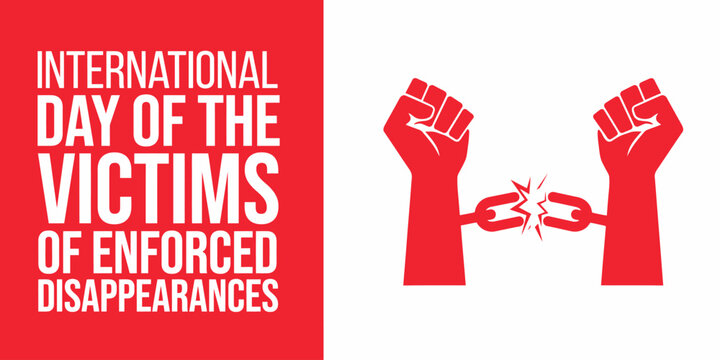 International Day of Victims of Enforced Disappearances awareness campaign poster design