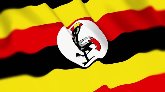 Uganda Flag Seamless Loop 4k 60fps Animation