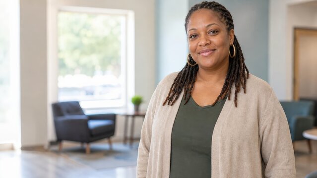 Black Peer Recovery Support Specialist in a Community Center