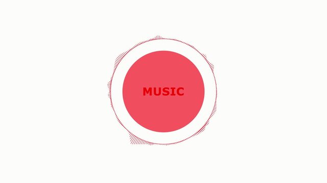 Create a seamless looping round audio spectrum animation with a circular equalizer surrounding a glowing center.