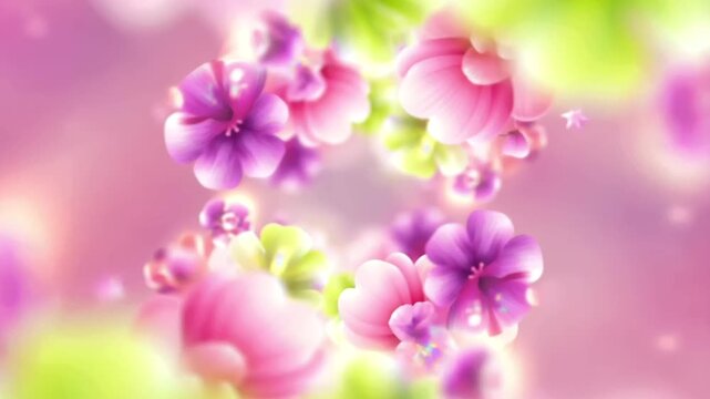 Abstract Bokeh Rainbow Colors Deep Bokeh Texture Floral Elements With Abstract Bokeh Rainbow Colors And Dreamy Pink And Purple Petals in Ethereal Light Deep Bokeh Texture Digital