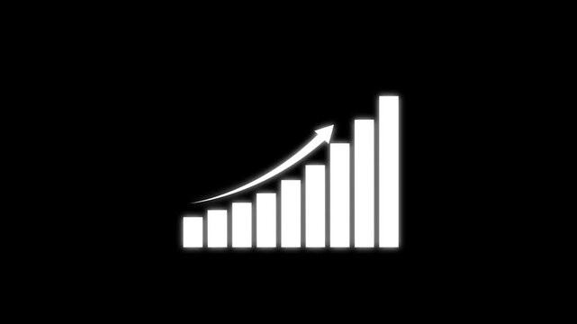 Business graph growth concept in allusive graph chart showing marketing sales profit increasing to future target. Finance, Bar graph going up, Profit concept, positive increase chart. business graph a