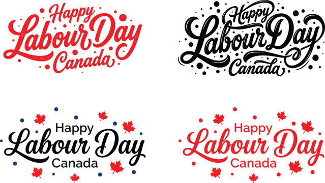 Labour Day Canada celebration design elements for marketing and advertising purposes
