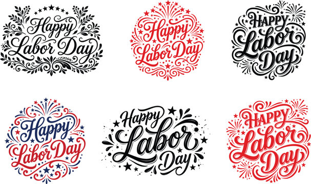 Labor Day celebration design elements for marketing and advertising purposes