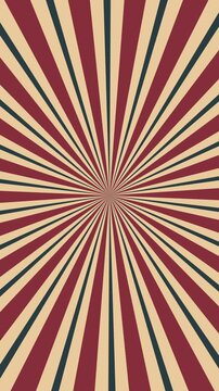 Retro vintage 70s sunburst radial rays zooming hypnotic halftone animation texture background Seamless Loop 4K
