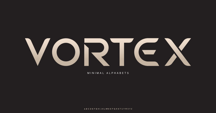 Modern Tech Font Typeface. Minimal Sports Gaming Typography for Logo, Branding, and Digital Design