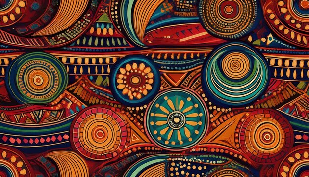 habesha inspired seamless ethiopian textile pattern
