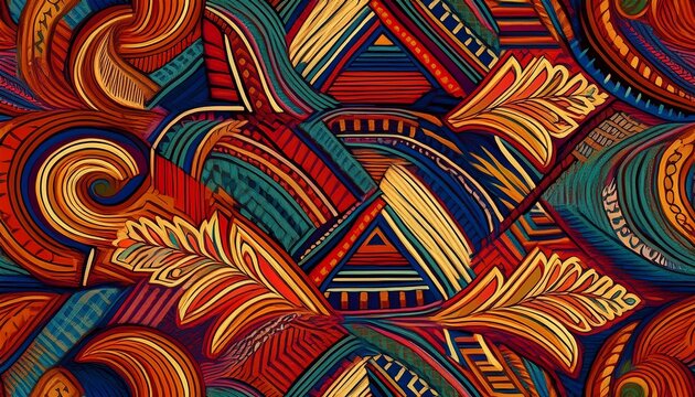 ulos inspired seamless ethnic woven textile pattern