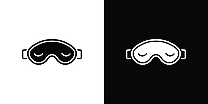 Eye mask icon outline designs bundle. EPS10