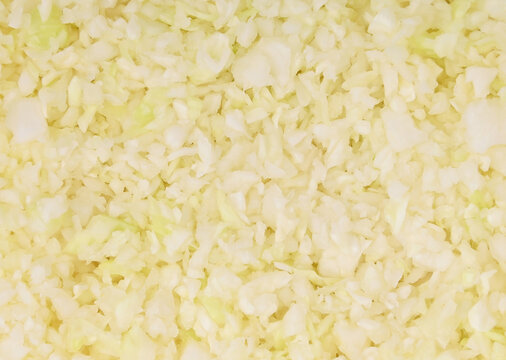 Background from finely chopped cabbage