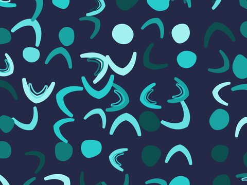 Atomic Boomerang Mid Century Retro Pattern Background